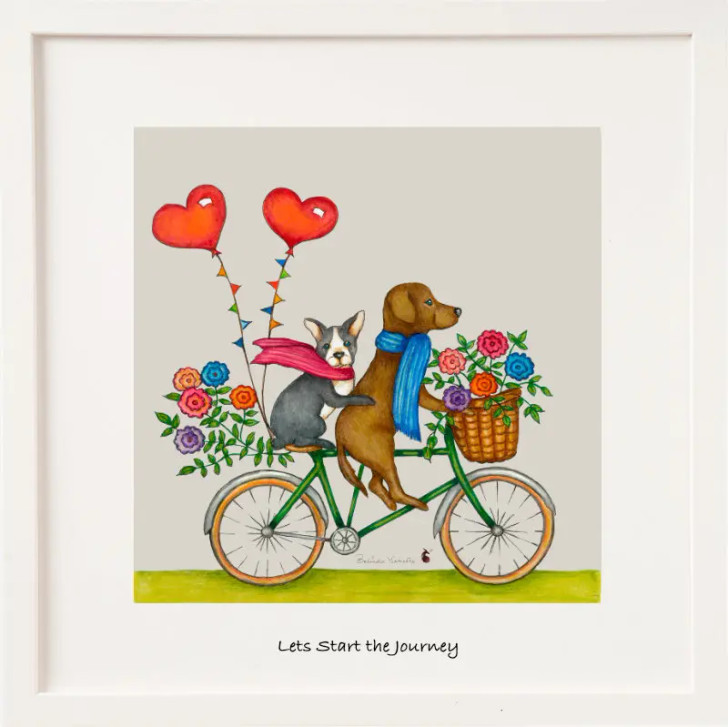 Let’s Start the Journey Framed Print 6x6in /  15x15cm