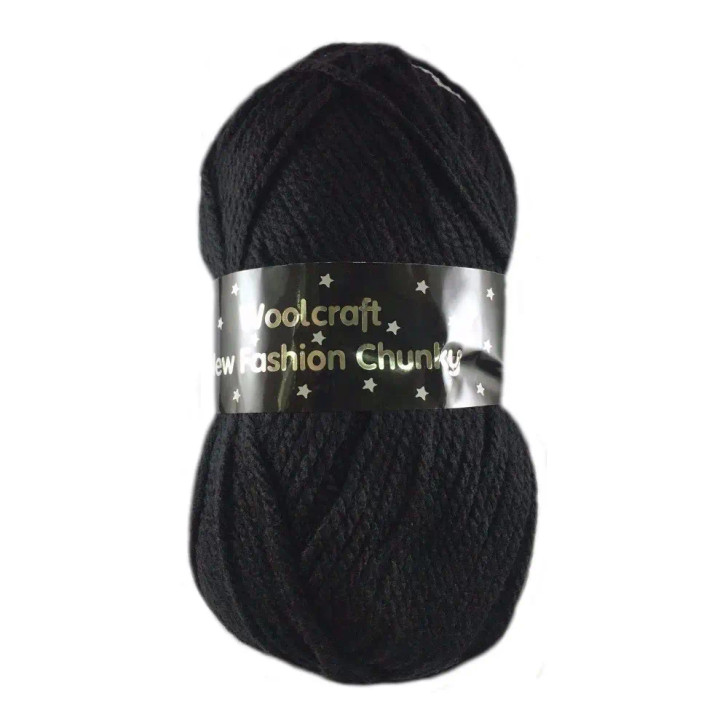 Woolcraft Chunky Knit Wool 107 Black