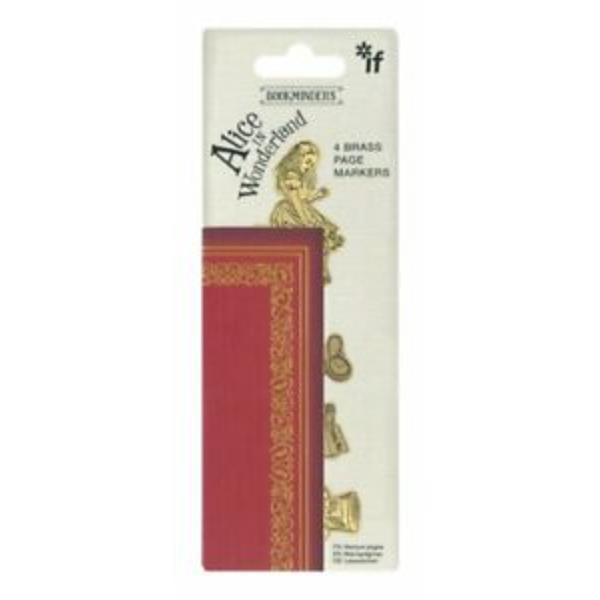 Alice in Wonderland 4 Brass Page Markers