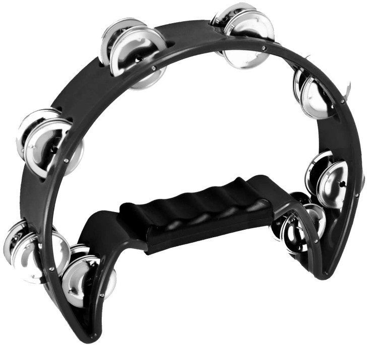 Atlas Half Moon Tambourine Black