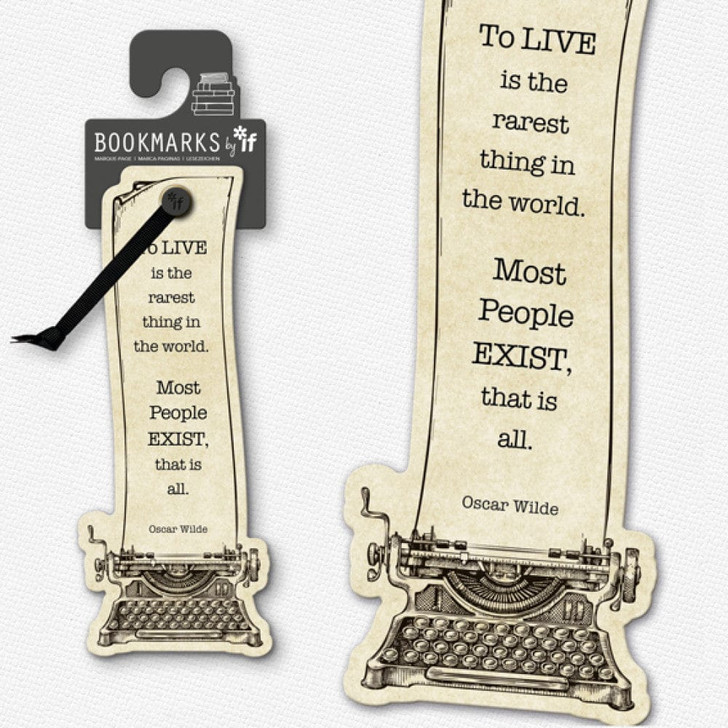 Academia Bookmarks - Typewriter Oscar Wilde