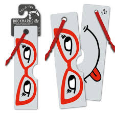 Pull-A-Face Bookmark - Red Glasses