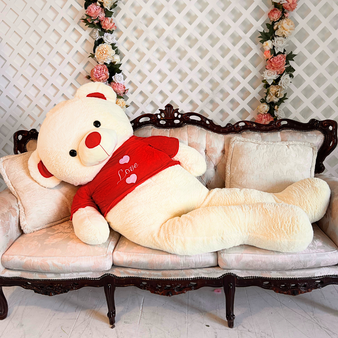 White & Red Huge Teddy Bear