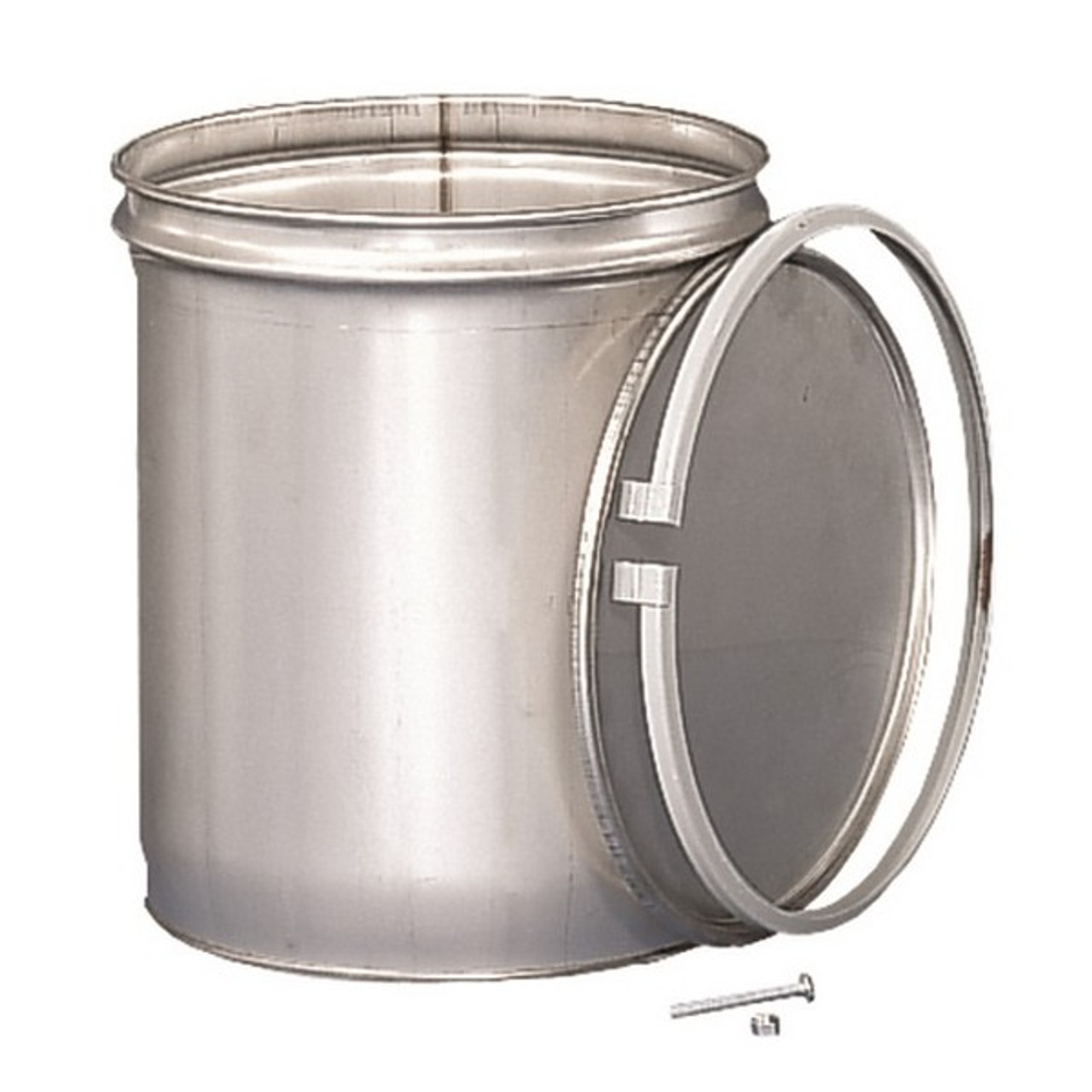 10 Gallon Stainless Steel Drums, Open Head