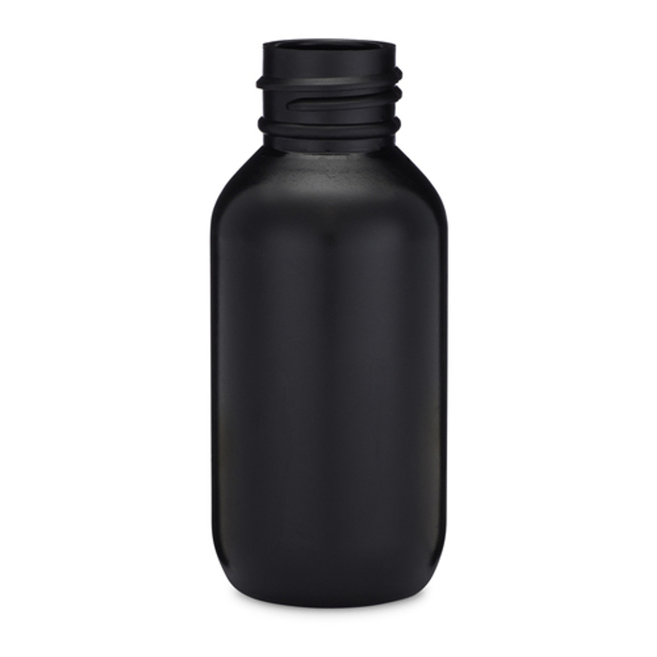 2 Oz Black Hdpe Boston Round Bottle Berlin Packaging 6579