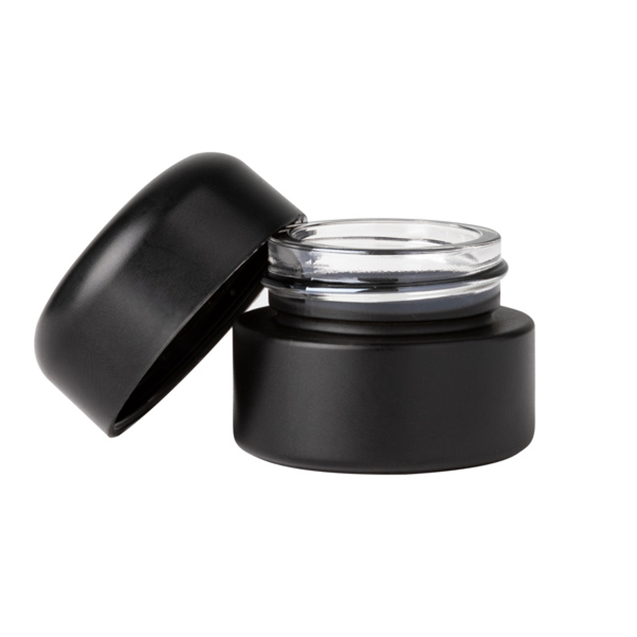 Black Glass Jar With Black Child Resistant Caps 2oz