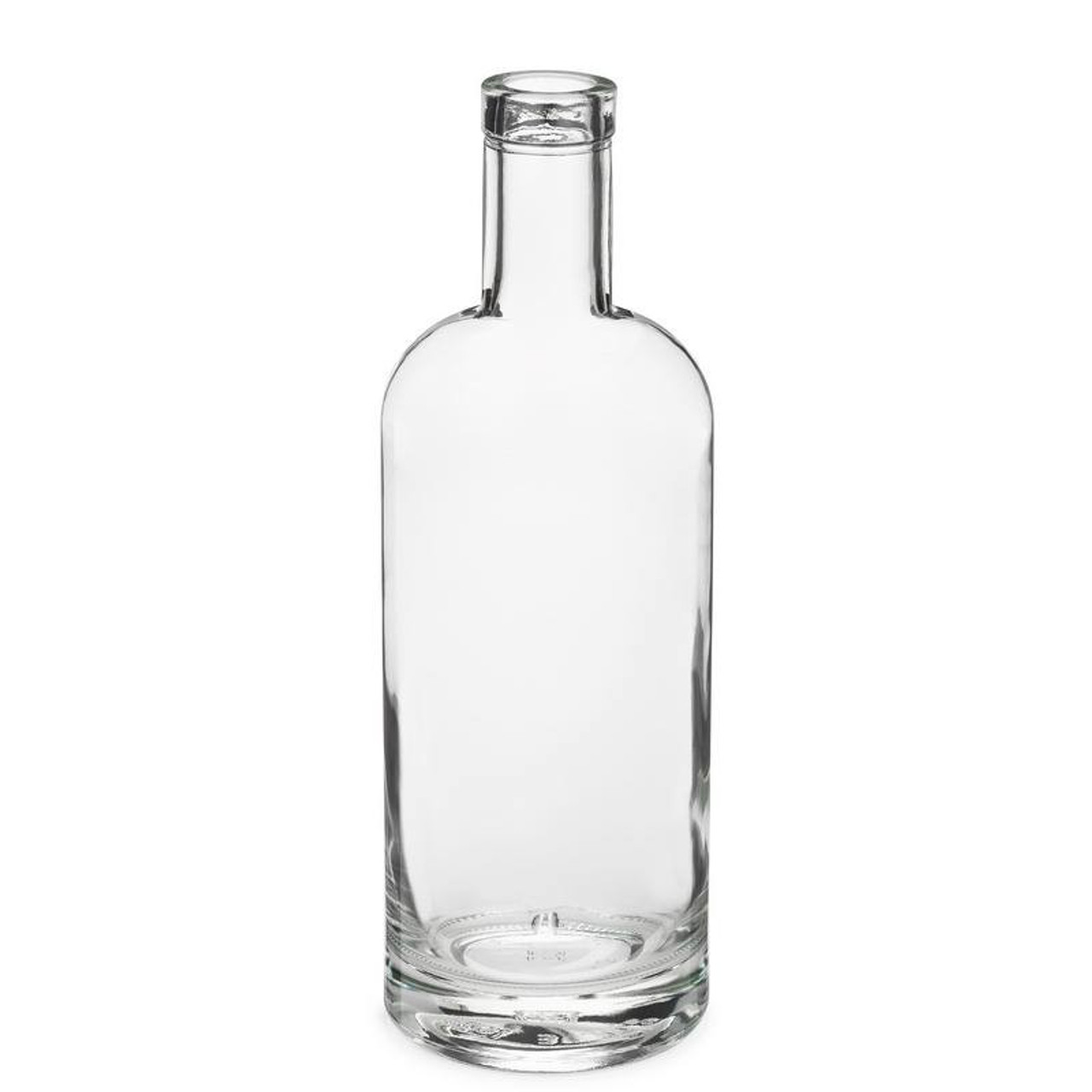 750ml Clear Glass Aspect Liquor Bottle - 12/Case, Clear Type III 21.5 mm
