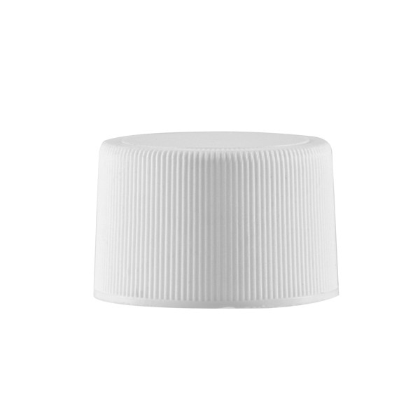 24-414 Fine Ribbed PP White Cap | Berlin Packaging