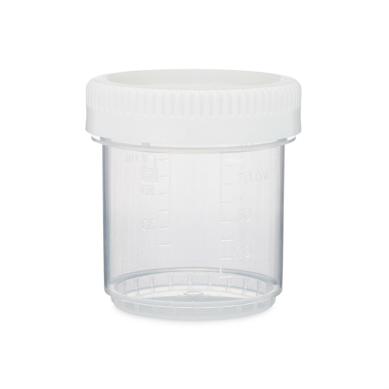 90 ml Leakproof Specimen Cup (White Cap) | Berlin Packaging