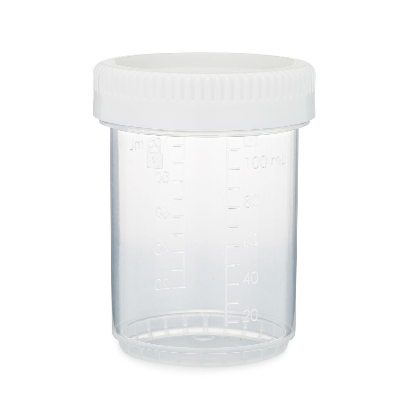 Thermo Scientific Samco Clicktainer 120ml PP Plastic Leakproof Specimen Vial - Clear 53 mm