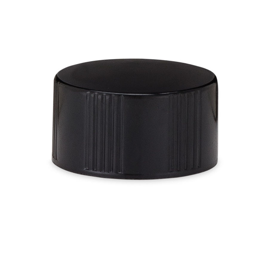 18-400 Black Phenolic Screw Top Caps (LDPE Liner) | Berlin Packaging