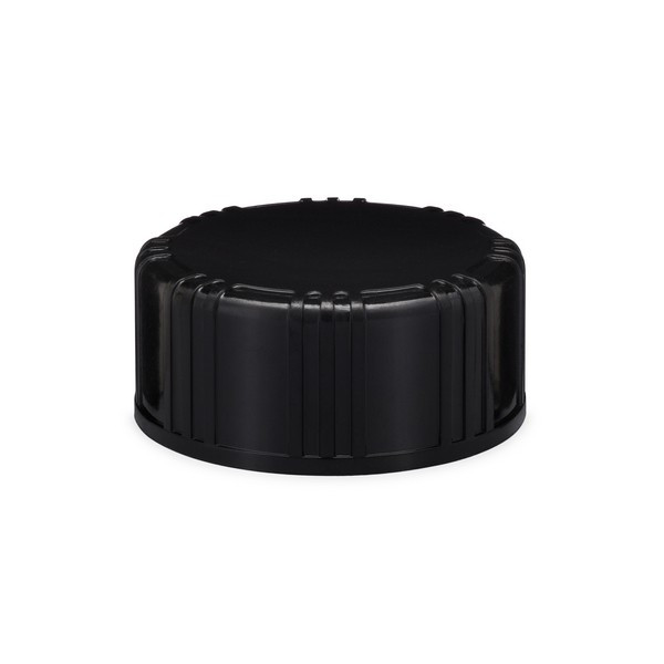22-400 Black Phenolic Screw Top (Pulp/Vinyl Liner) | Berlin Packaging