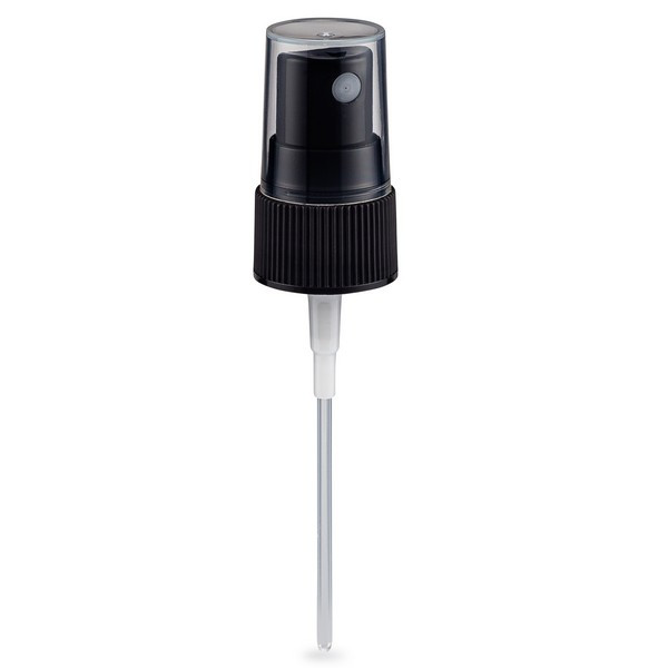 20-400 Black PP Plastic Fine Misters (3in Dip Tube) | Berlin Packaging
