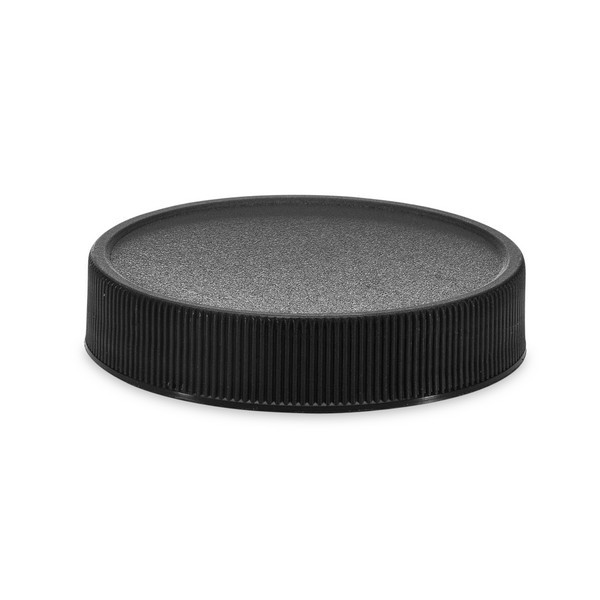 58-400 Black PP Ribbed Screw Top Caps (Foam Liner) | Berlin