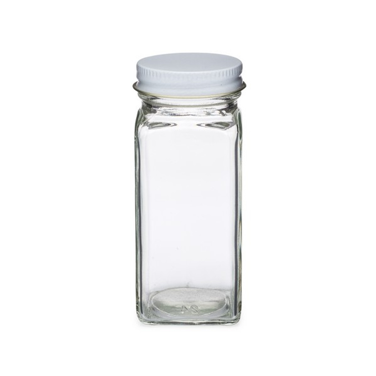 4 oz Clear Glass Square Spice Jars with Caps Bulk Berlin