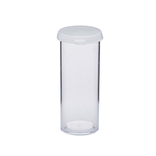 9 dram (33 ml) Clear Polystyrene Vials (White Cap) | Berlin