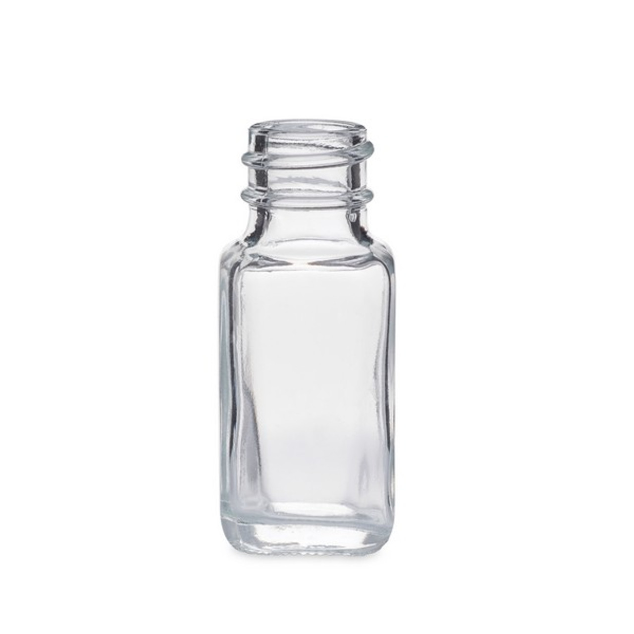 2 oz clear glass french square bottles