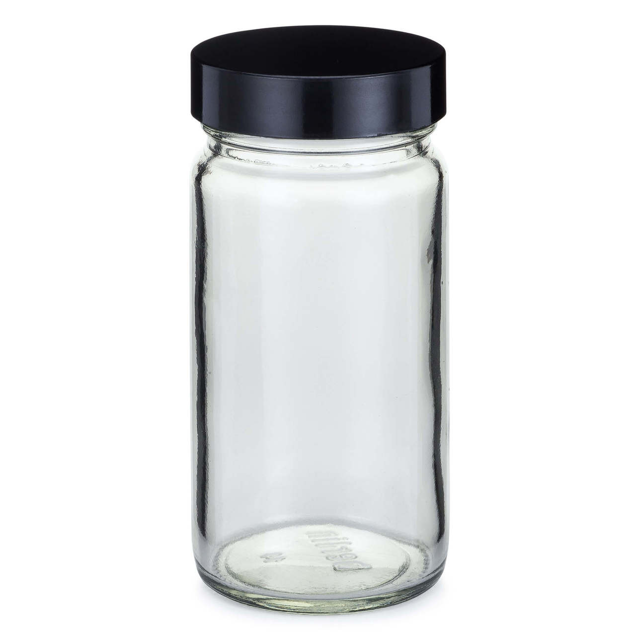4 oz Clear Glass Square Spice Jars with Caps