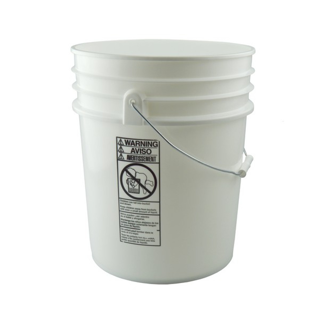 white 5 gallon bucket with lid