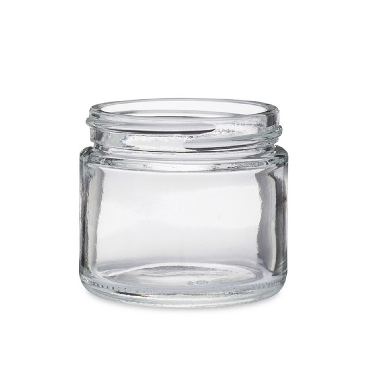 Certified, Clean 2 oz Clear Glass Sample Jars with Screw Caps, case/24