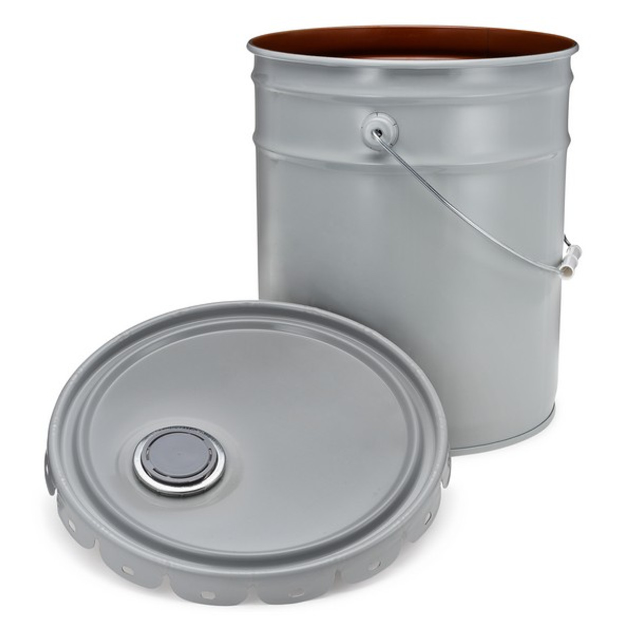 steel bucket with lid