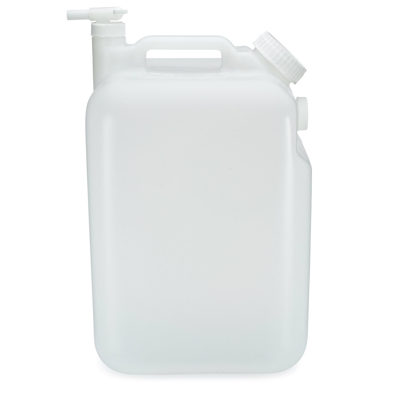 5 Gallon E-Z Fill® Natural HDPE Carboy with Molded Drain & Spigot