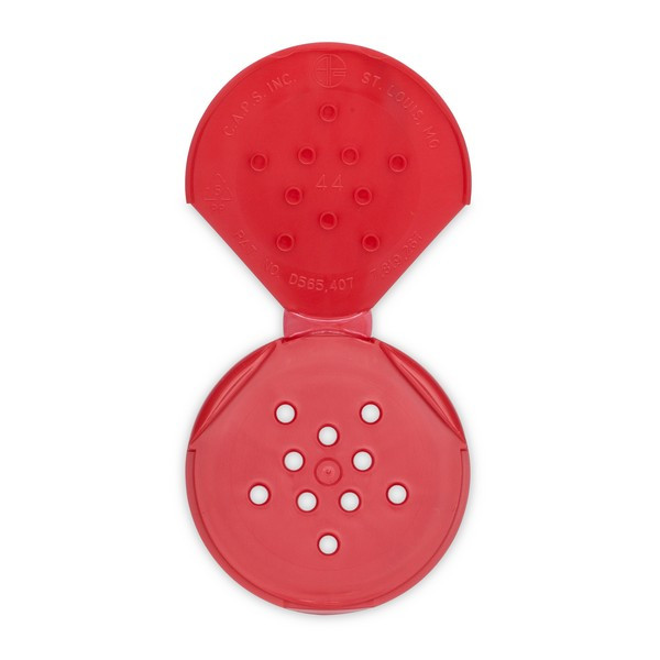 48-485 Red PP Plastic Flip & Sift Spice Caps | Berlin Packaging