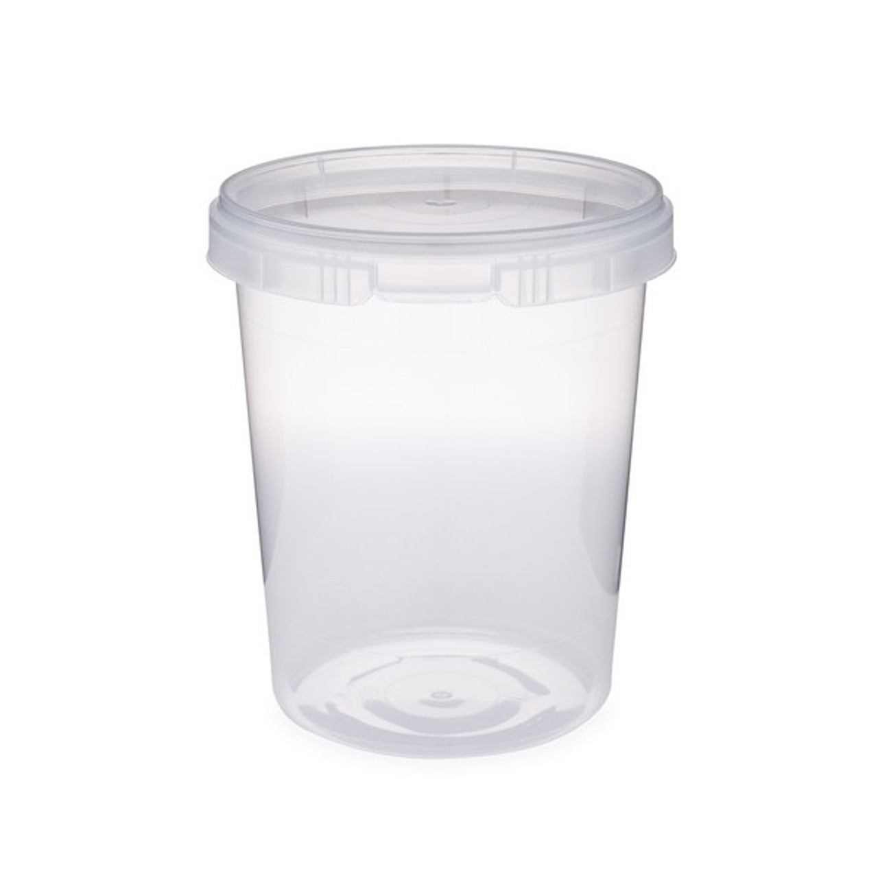 D&W Fine Pack H62WN 32 oz Ingeo™ Clear Plastic Container with Snap