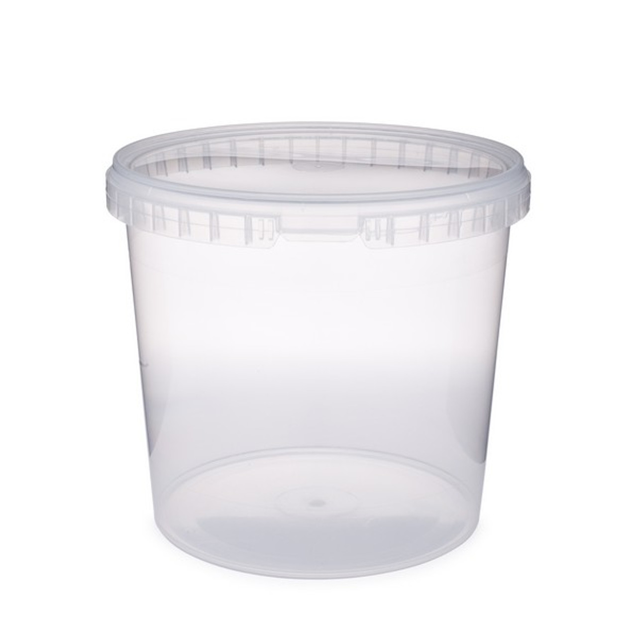 8 oz Clear PP Plastic Round Snap-Lock Containers (Tamper-Evident Lid) - Clear