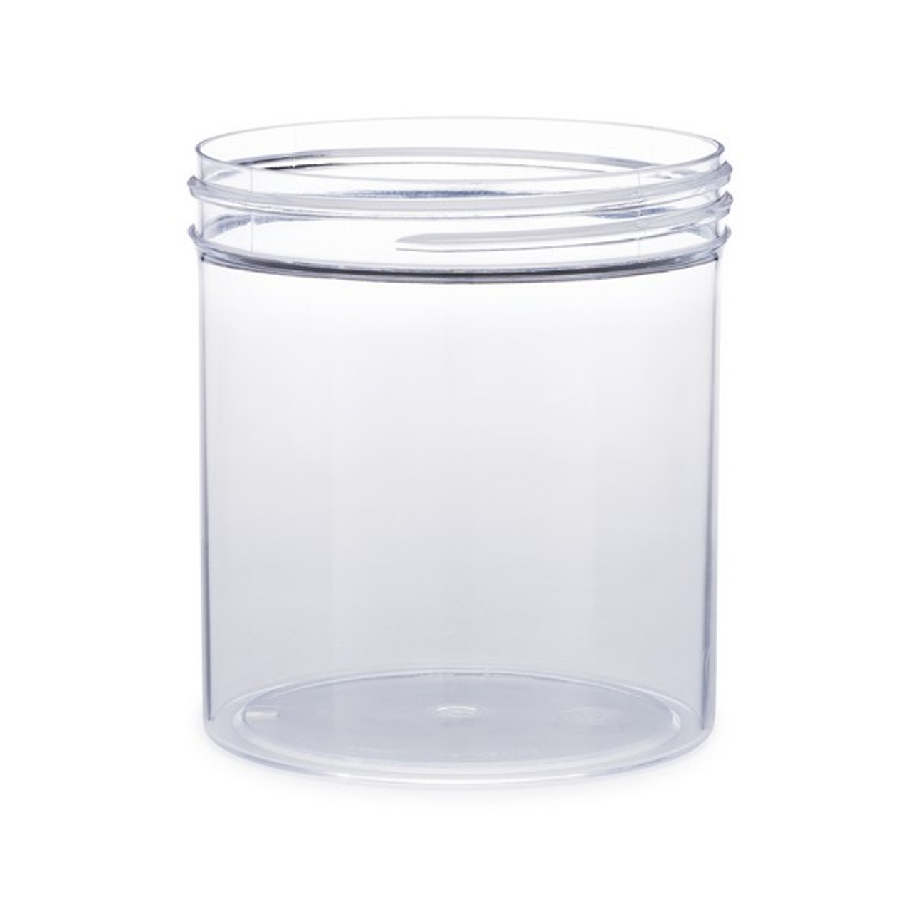 16 oz Clear PS Plastic Straight Sided Jars (Tall) - Clear 89-400