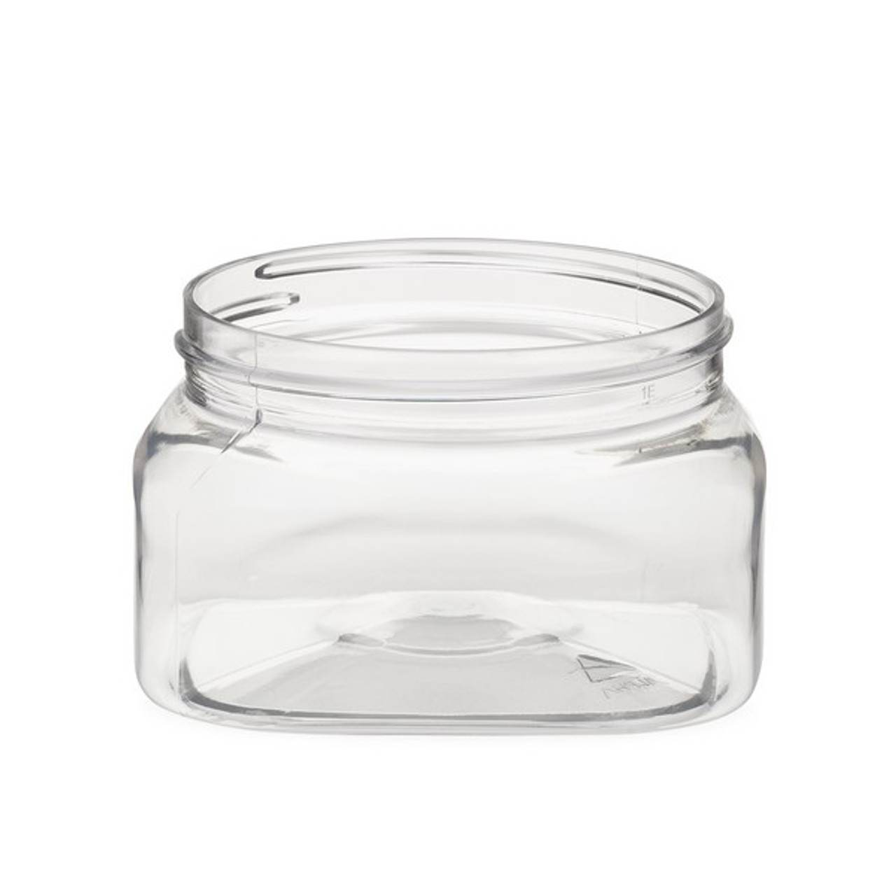 6 oz Clear Pet Plastic Square Designer Jars (Cap Not Included) - Clear BPA Free 70-400