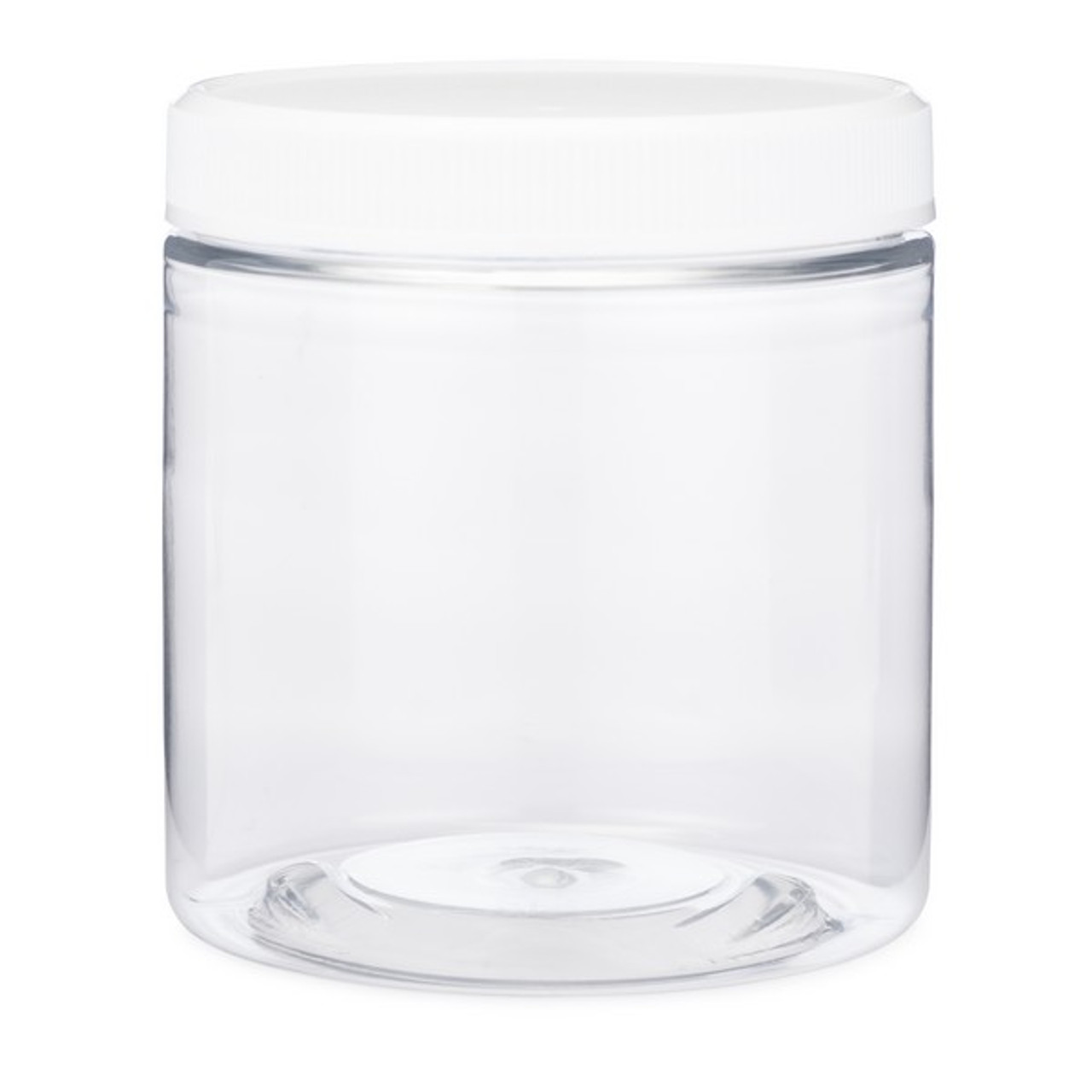 8 Oz Clear Plastic Container With Clear or White Lid 