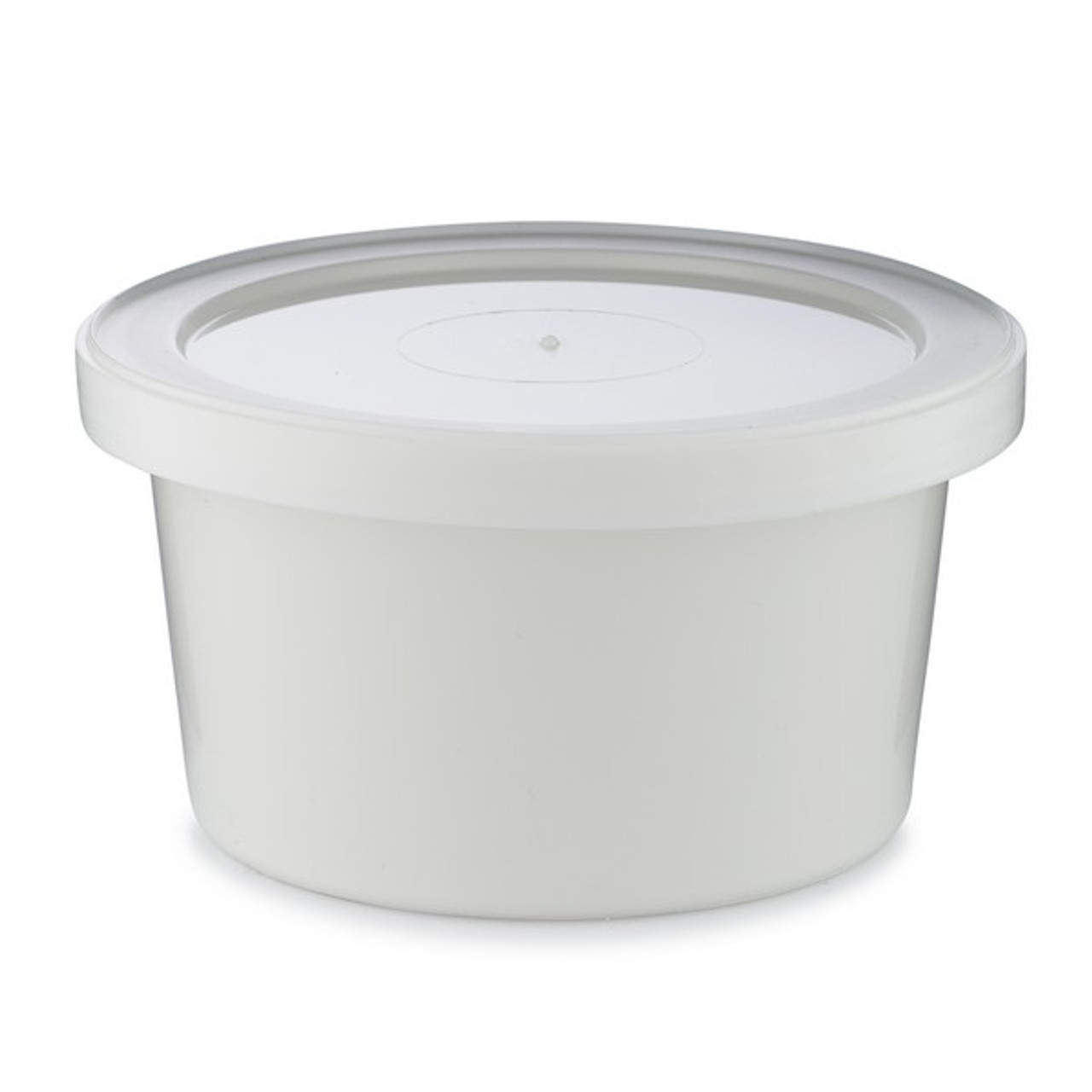 4 oz White PP Plastic Round Snap-Lock Containers (White Snap-Lock Cap) -  29104W