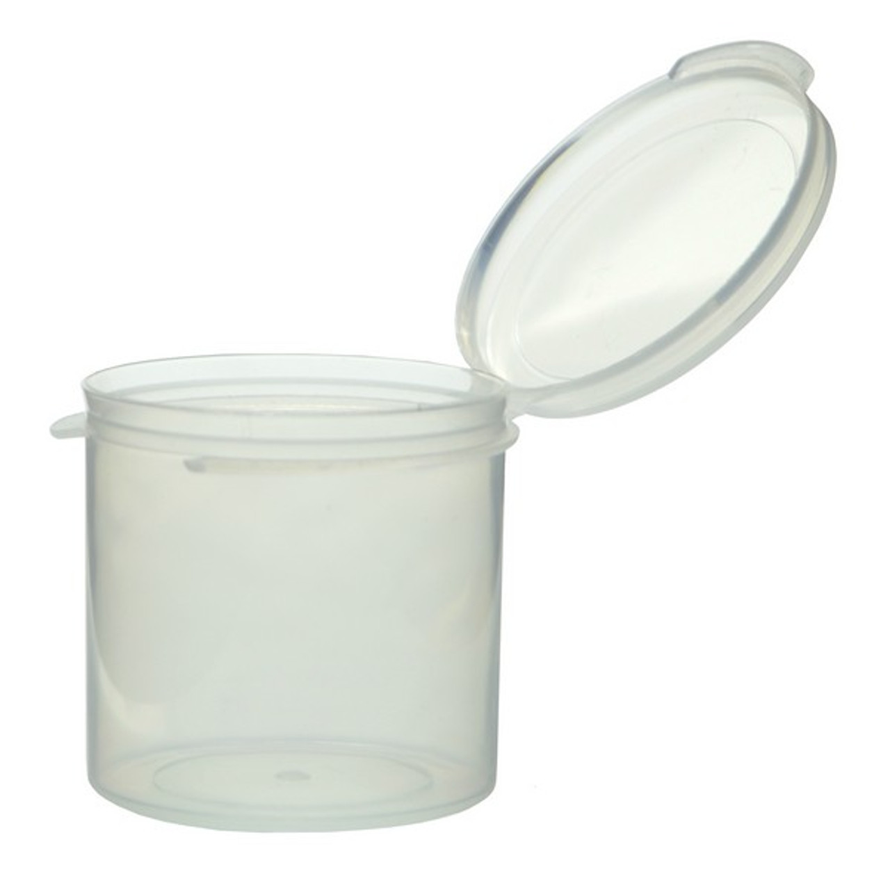 1oz Clear PP Plastic Attached Lid Containers (Clear Attached Cap) - Clear