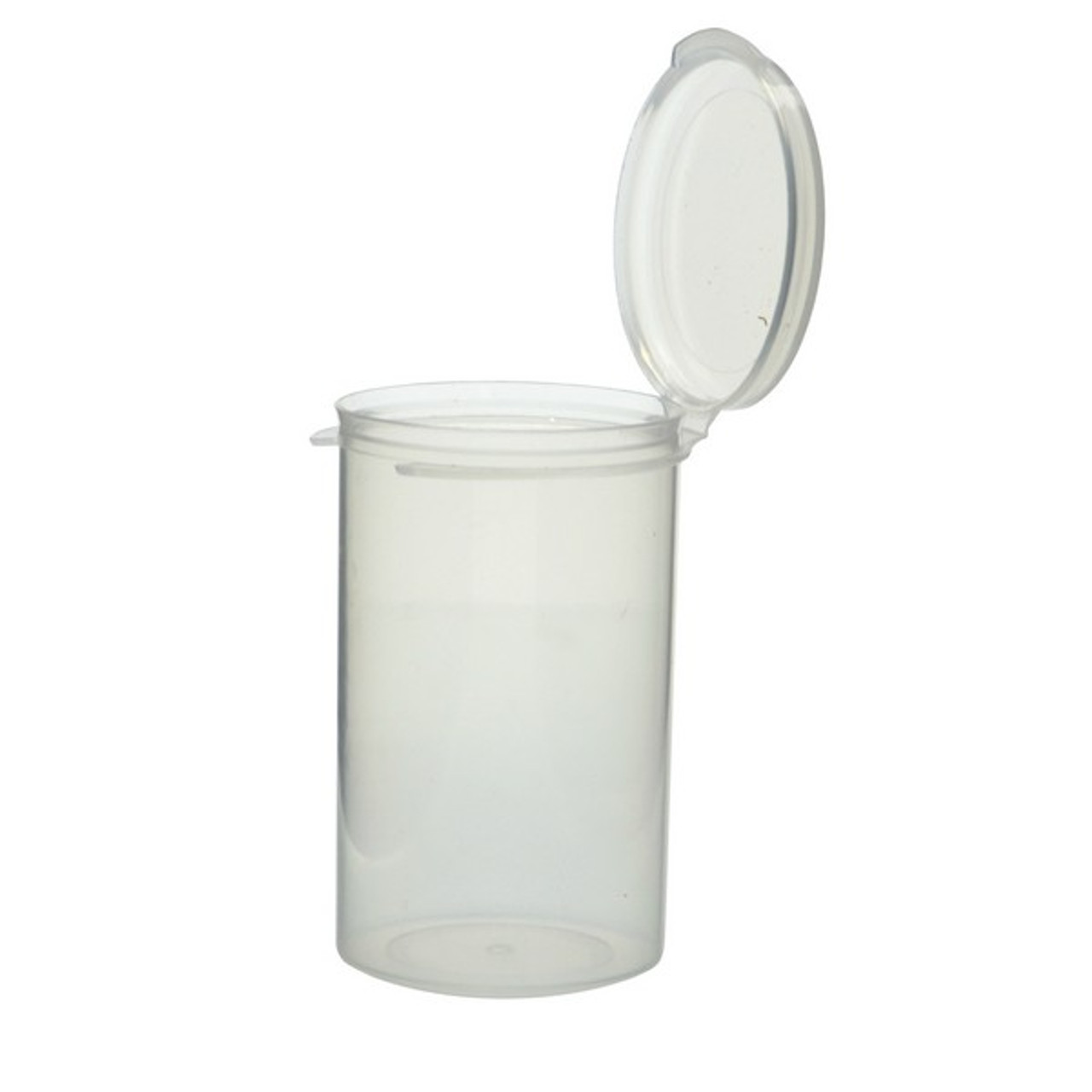 Cylinder Container with Flip Top Lid, Clear