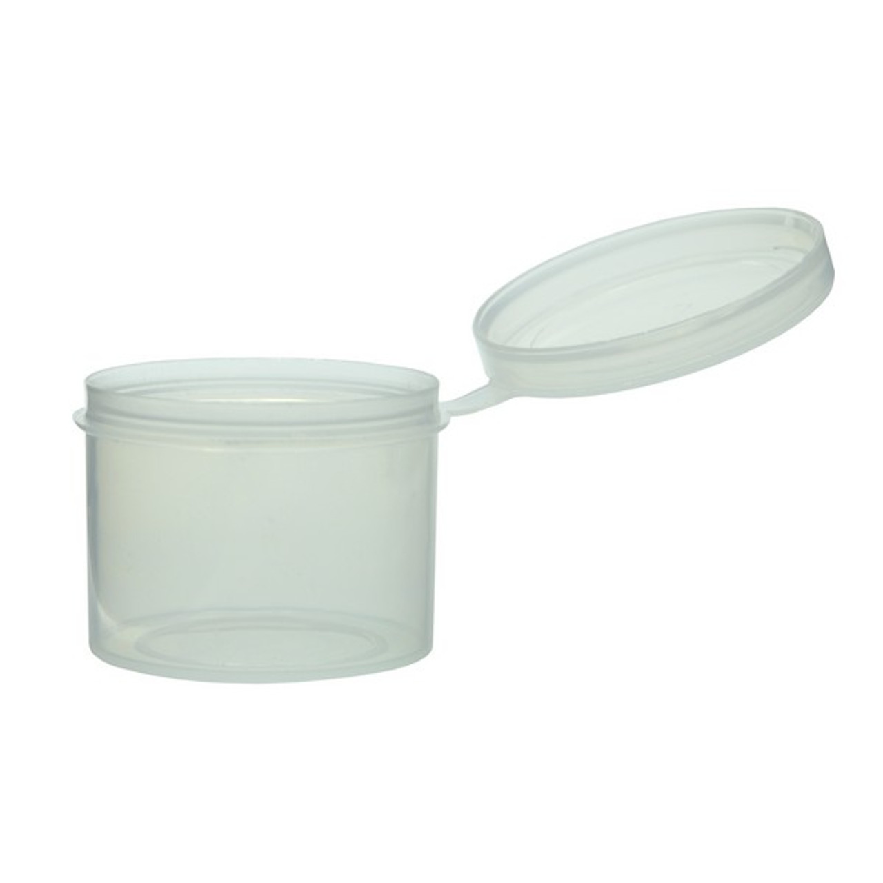 2 oz Clear PP Plastic Attached Lid Containers (Clear Attached Cap) - Clear BPA Free