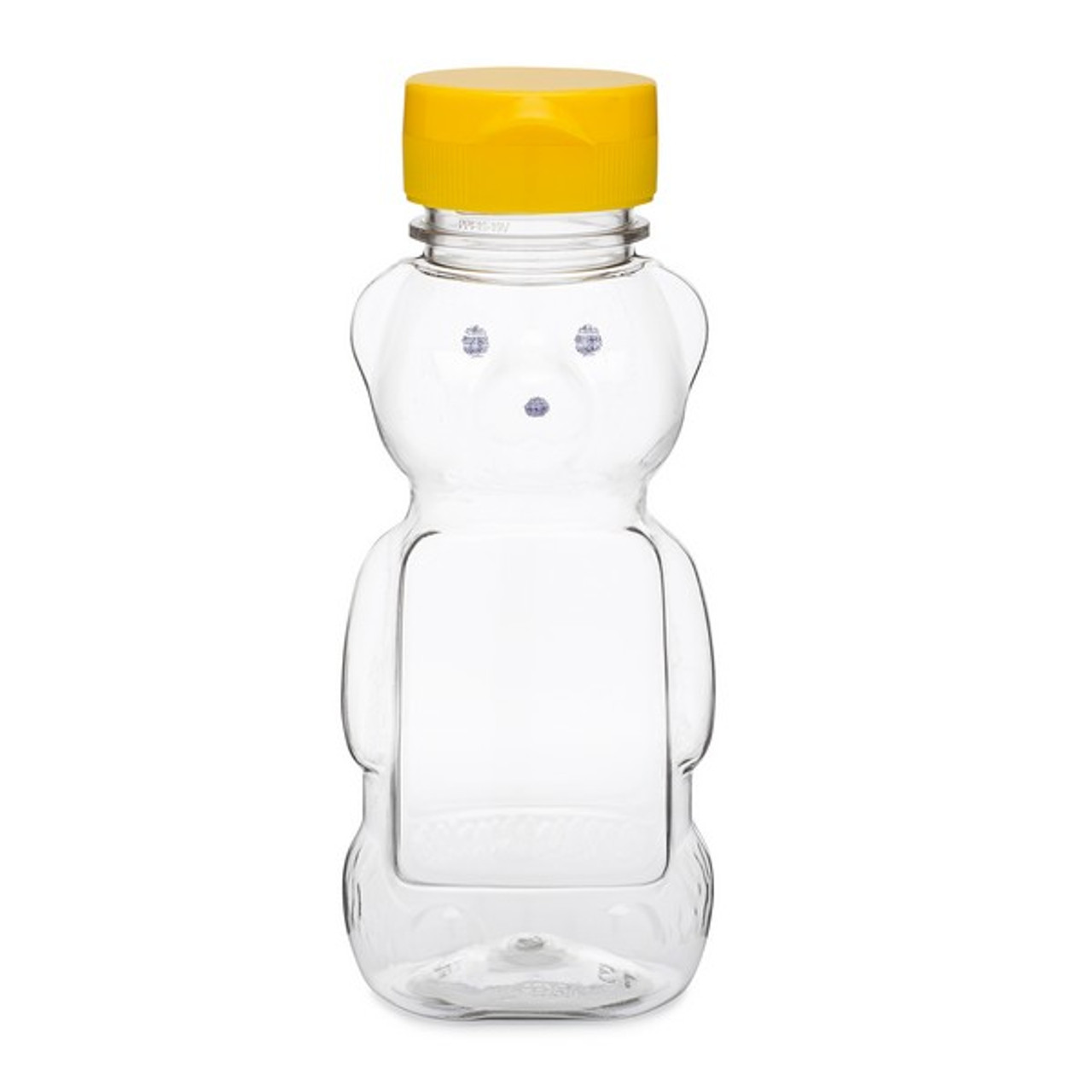 8 oz Clear PET Honey Bear Bottles (Flip-Top Cap)