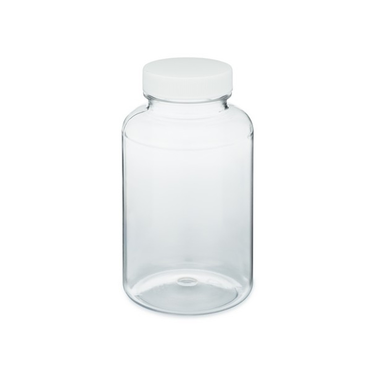 10 oz Clear PET Packer Bottles (White Screw Tops)