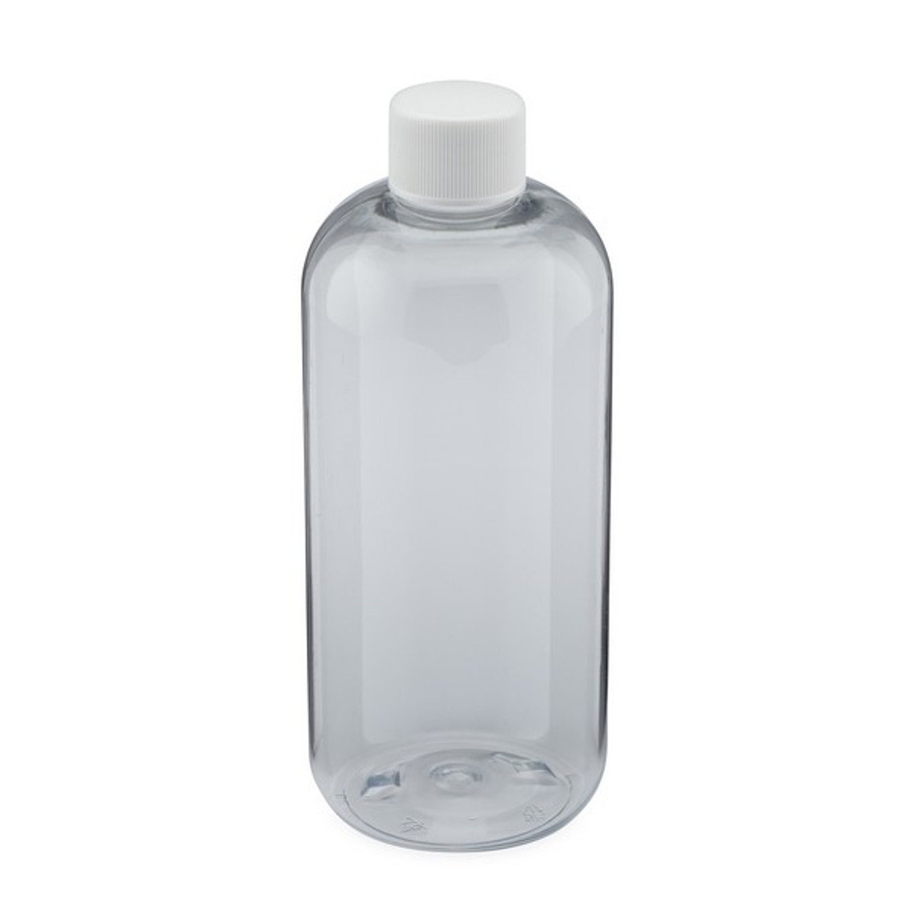 12 oz Clear PET Plastic Boston Round Bottles - 3371B09CLR