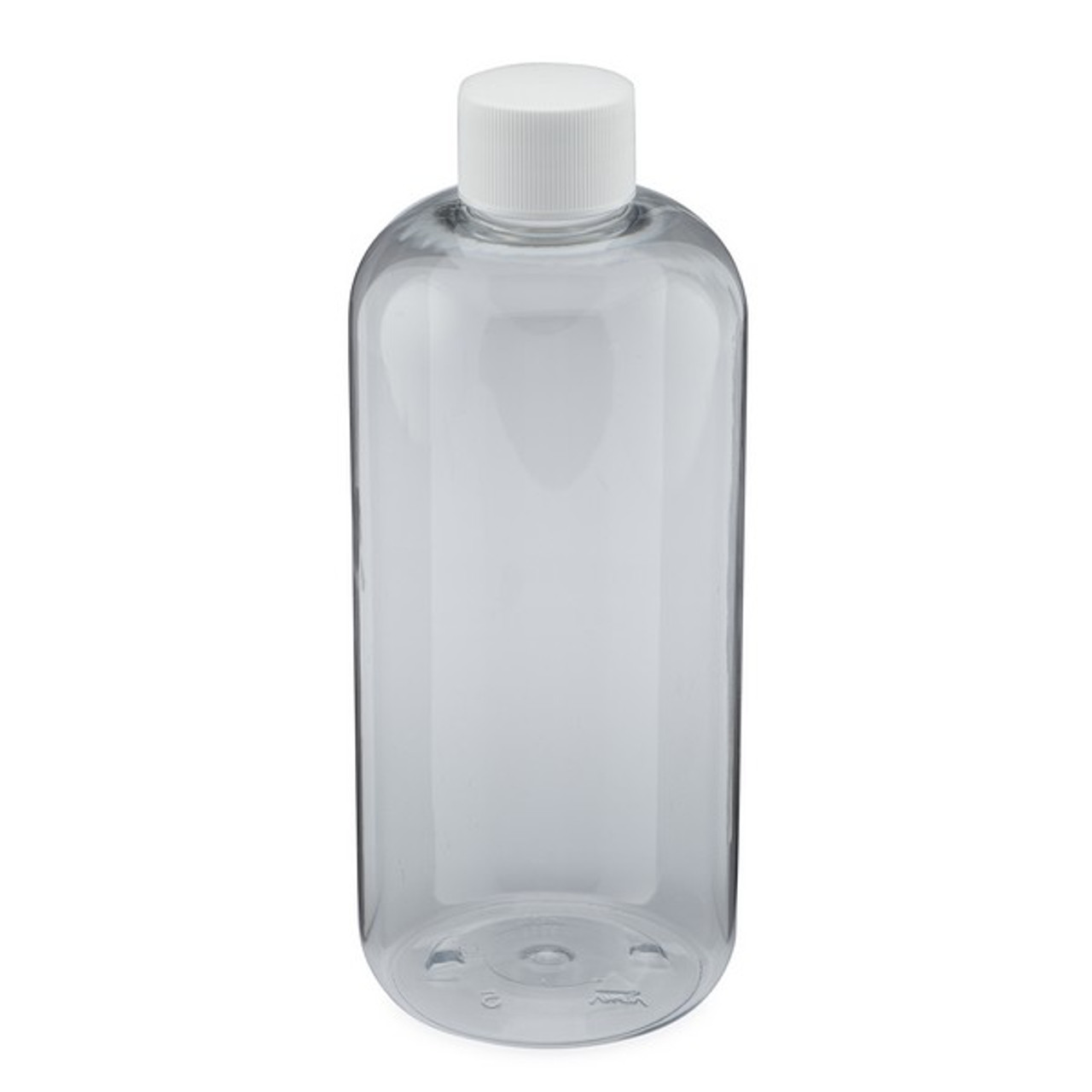8 oz / 250 ml Clear PET (BPA Free) Plastic Oblong Flask Style