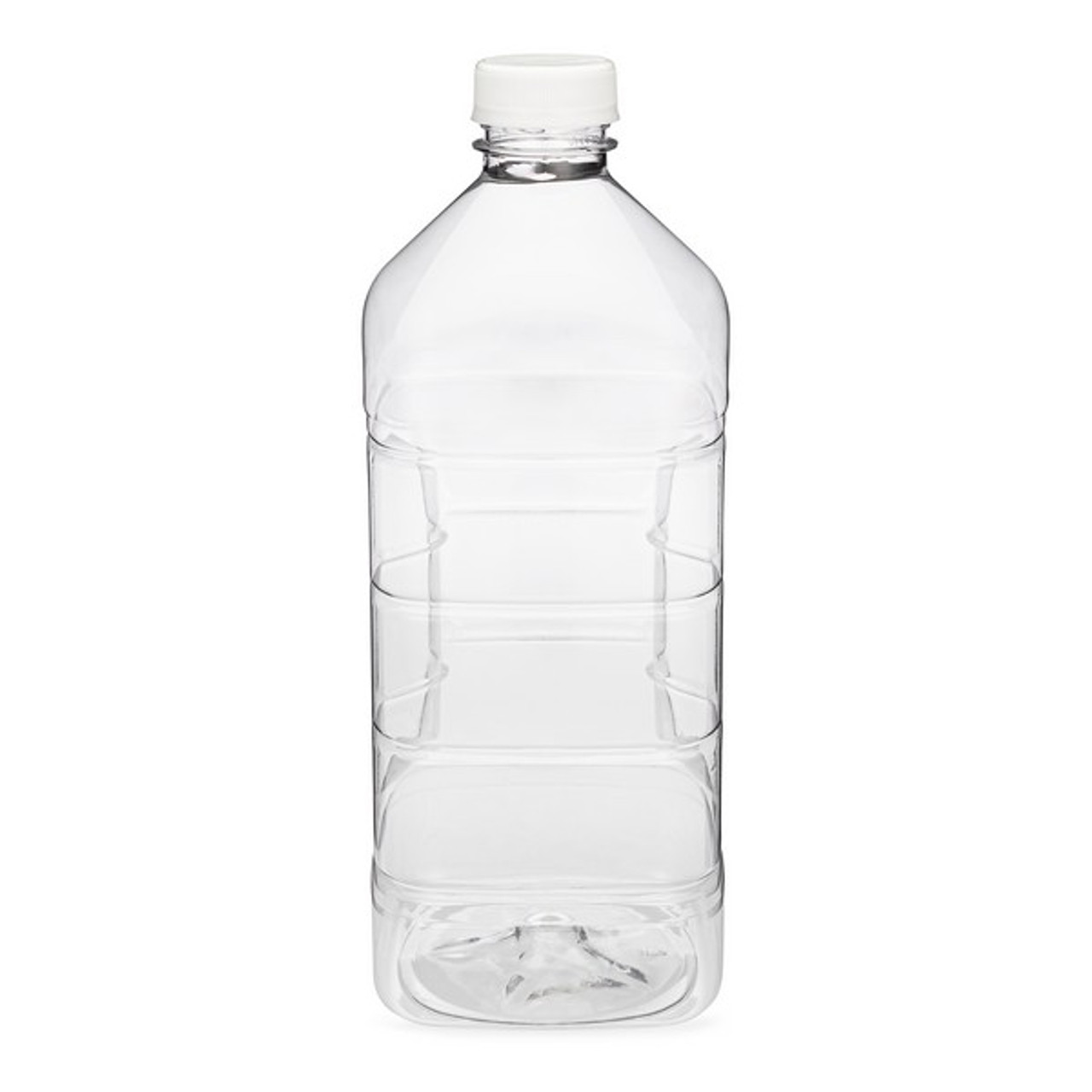 MT Products 64 oz Empty Clear PET Plastic Juice Bottles with Tamper Evident  Caps