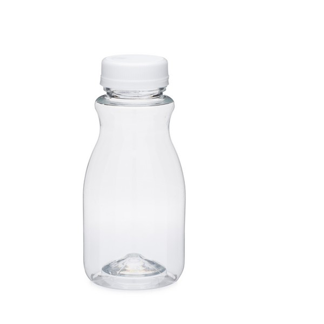32 oz. Round PET Clear Juice Bottle with Lid