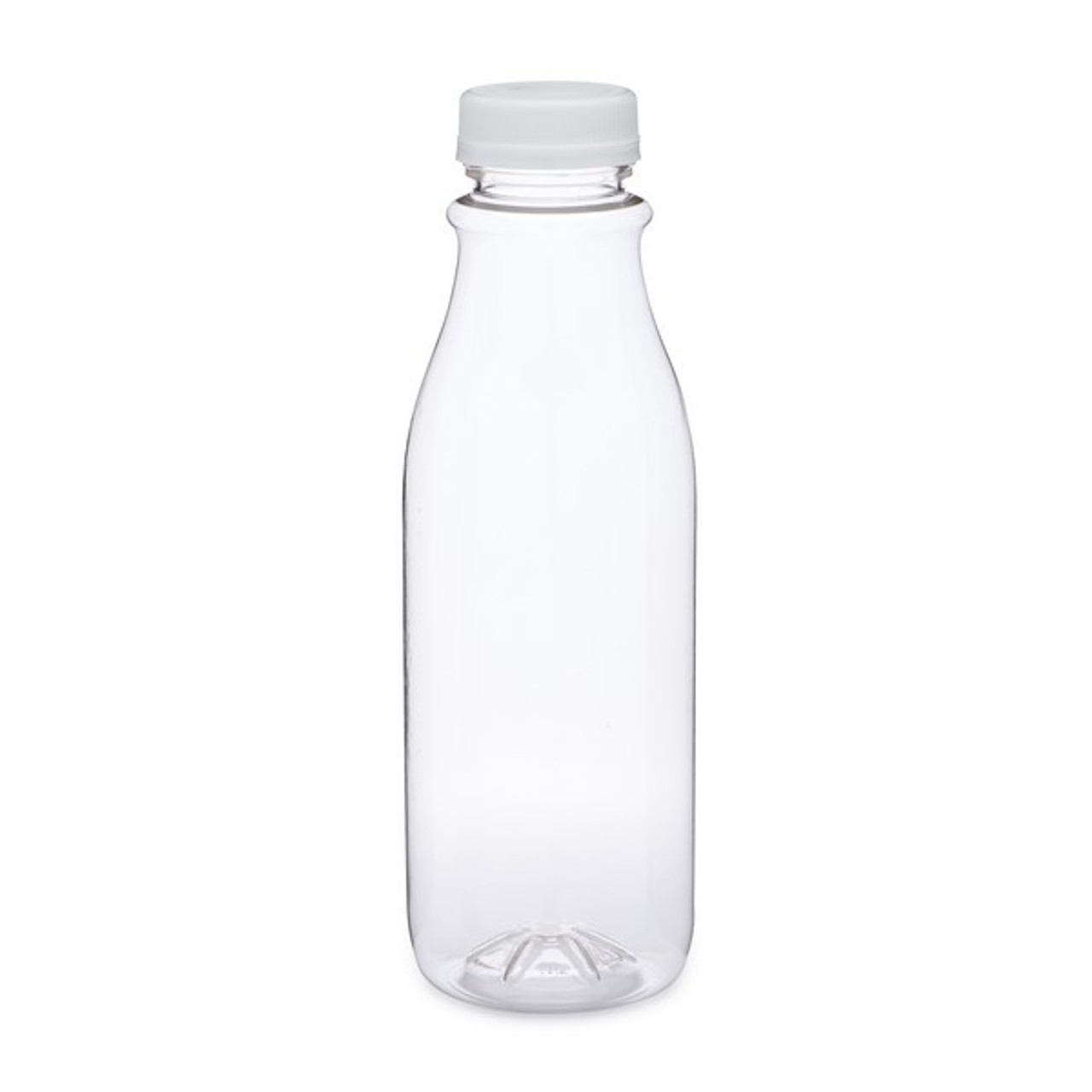 64 oz Clear Glass Milk Bottles (White Tamper-Evident Cap) - 9/Case, Clear Type III 48 mm