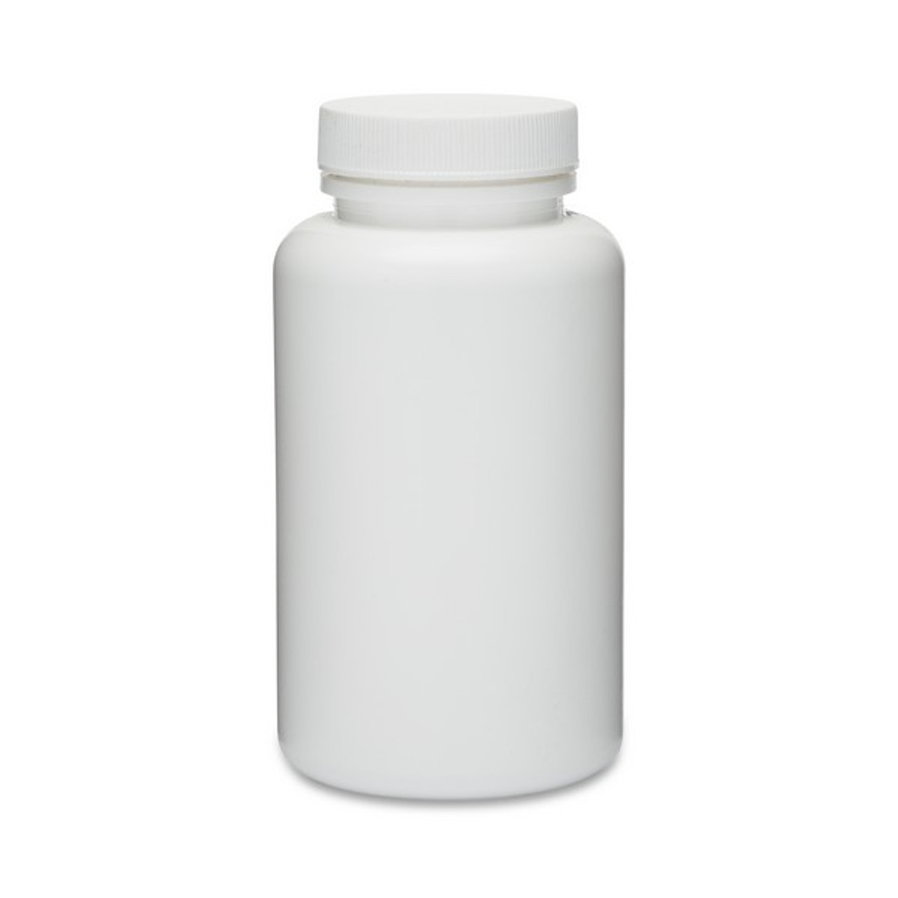 8 oz / 250 ml Clear Flask Style Bottles-White Caps - 4 pack