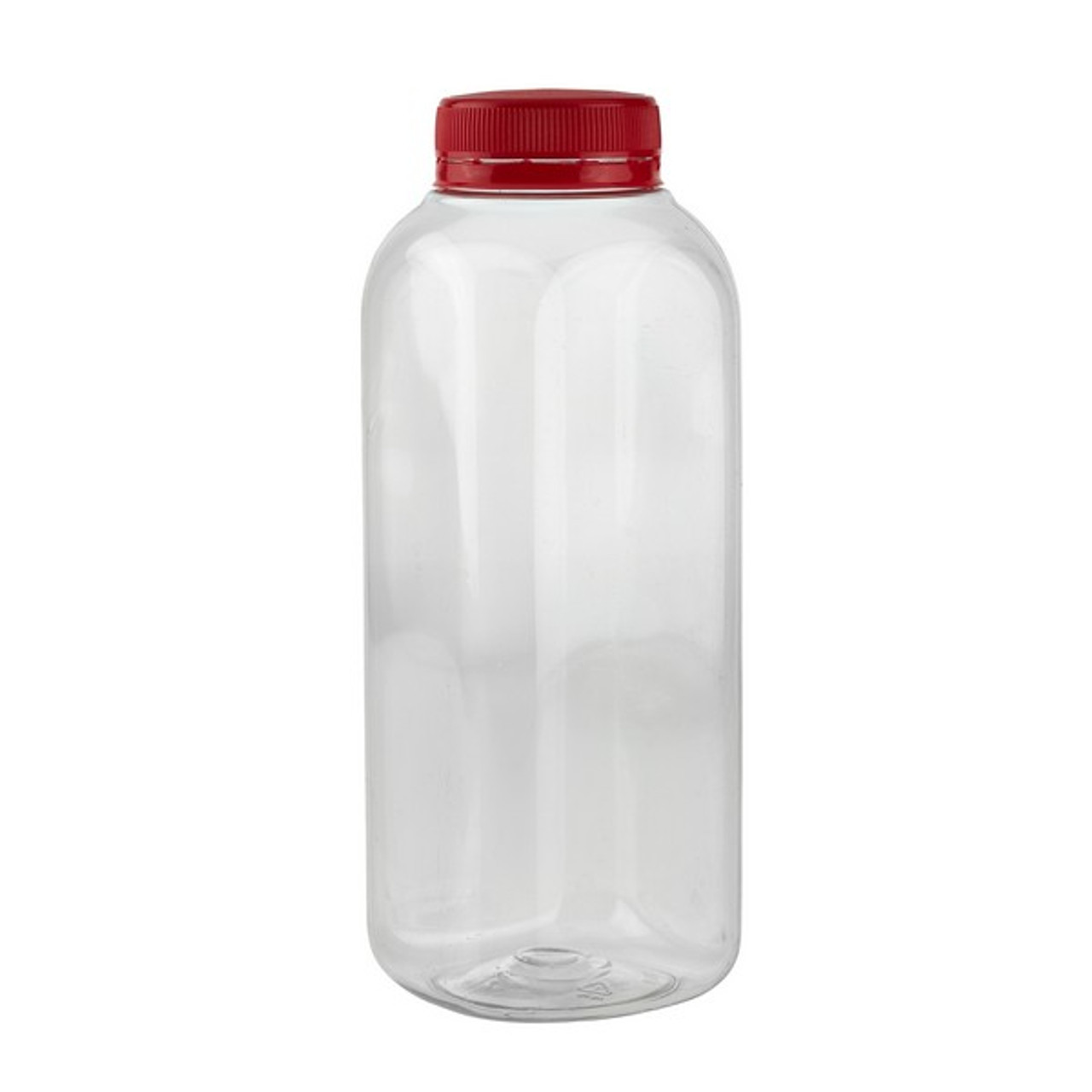 32oz Clear Pet Plastic Square Beverage Bottles - Clear BPA Free 38 mm