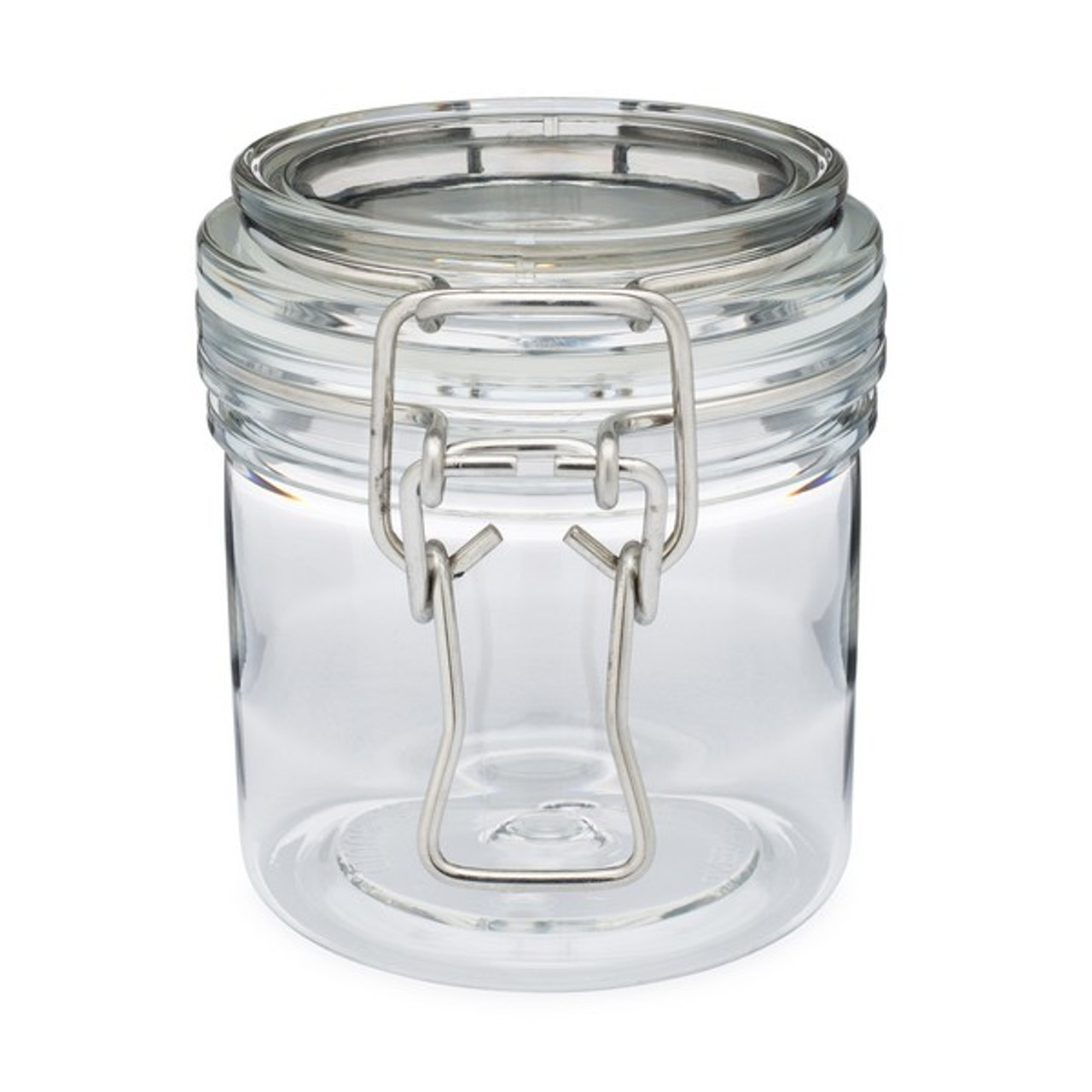 7 oz Clear Plastic Air Seal Jars (Bale Wire Lid) Berlin