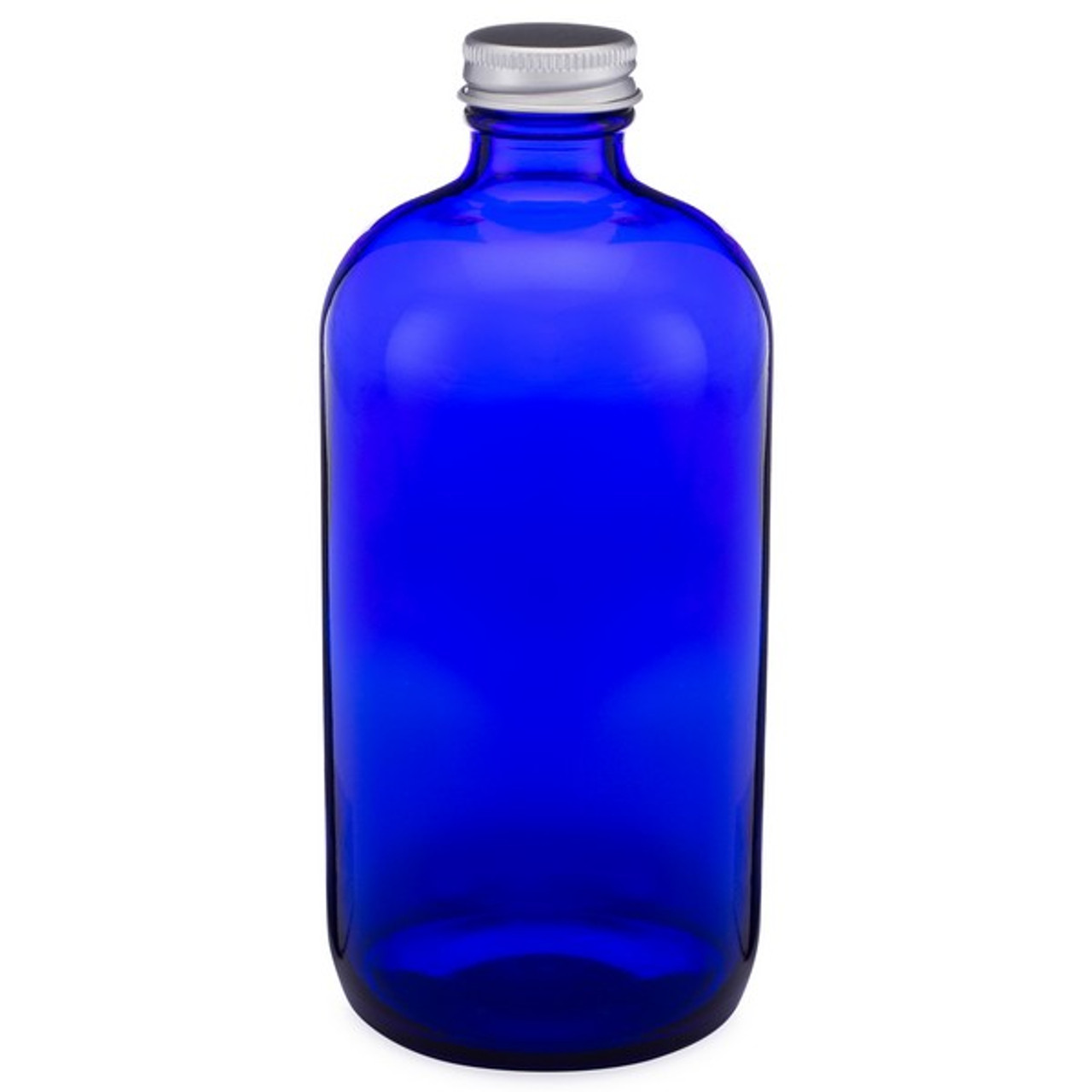 16oz Cobalt Blue Glass Bottles - 12/Case, Cobalt Blue Type III UV Resistant 28-400