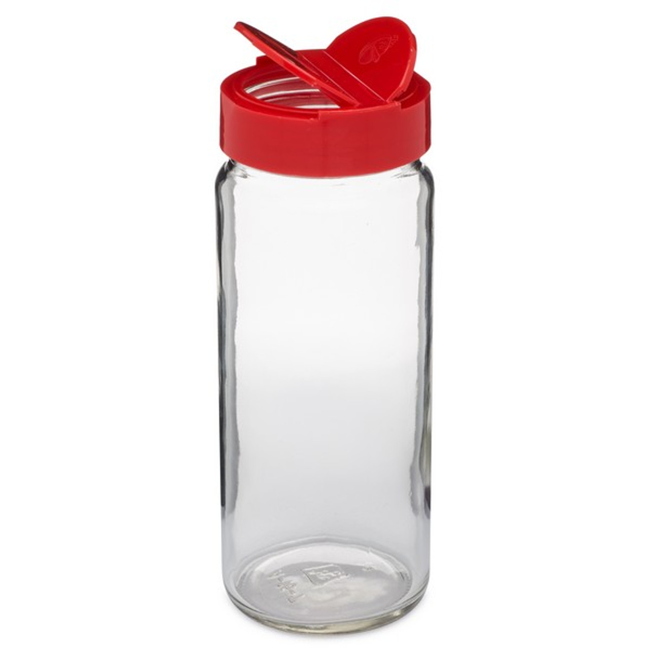 clear glass spice bottles