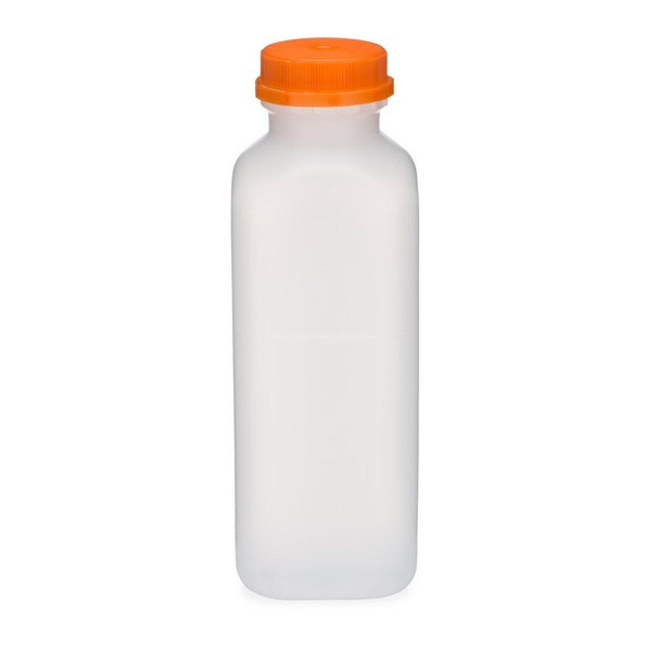 Jersey Bottle Plastic Juice Bottle, PET16WH, Square PET, 16 oz., 160/Case