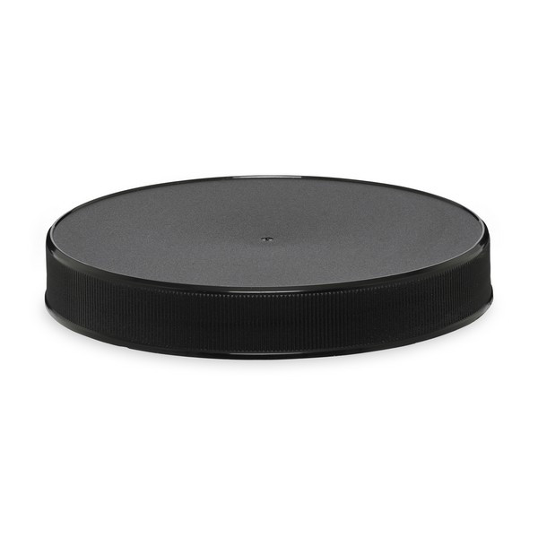 120-400 Black PP Ribbed Screw Top Caps | Berlin Packaging